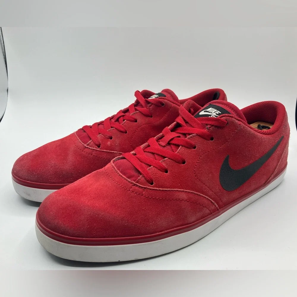 Nike Mens Red SB Check 705265-601 Cushioned Low Top Athletic Shoes Size 13 - Picture 3 of 15